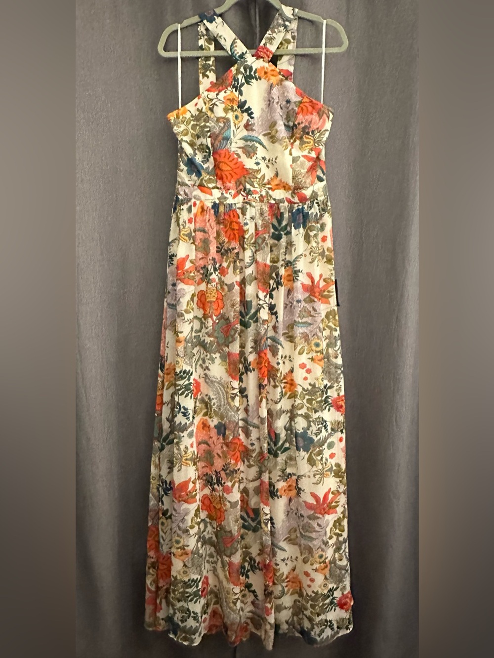 Lulus - Lilja Cream Floral Print Maxi Dress - NWT, size XL
